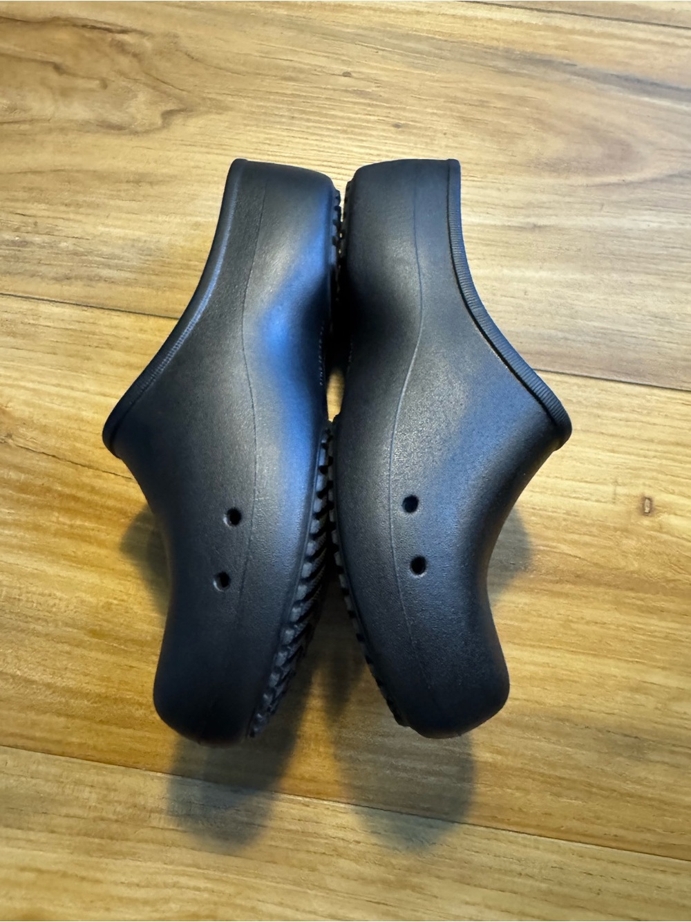 CROCS Black Slip-On Clog Mules with Patterned Insole - Picture 3 of 11
